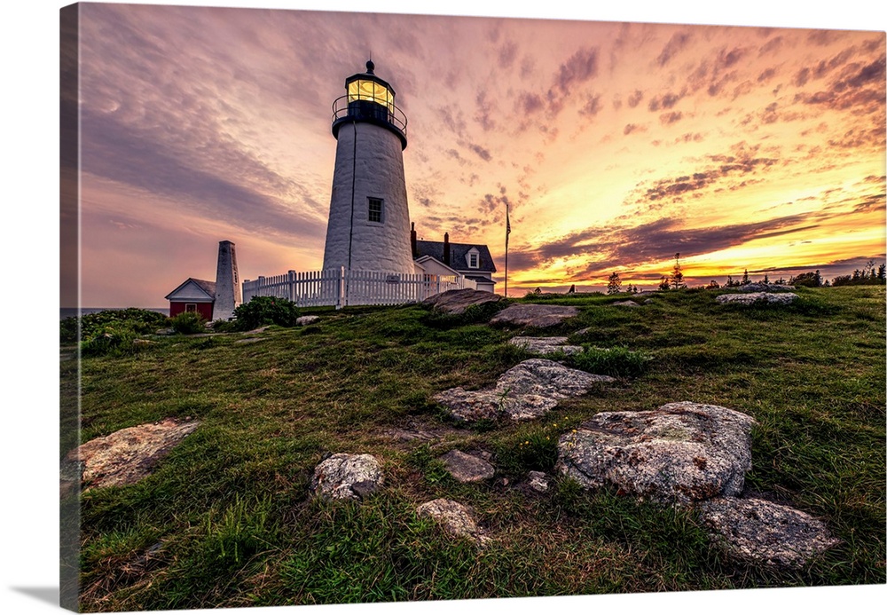 Twilight At Pemaquid Point Lighthouse