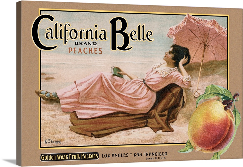 Crate Label "Peaches"
