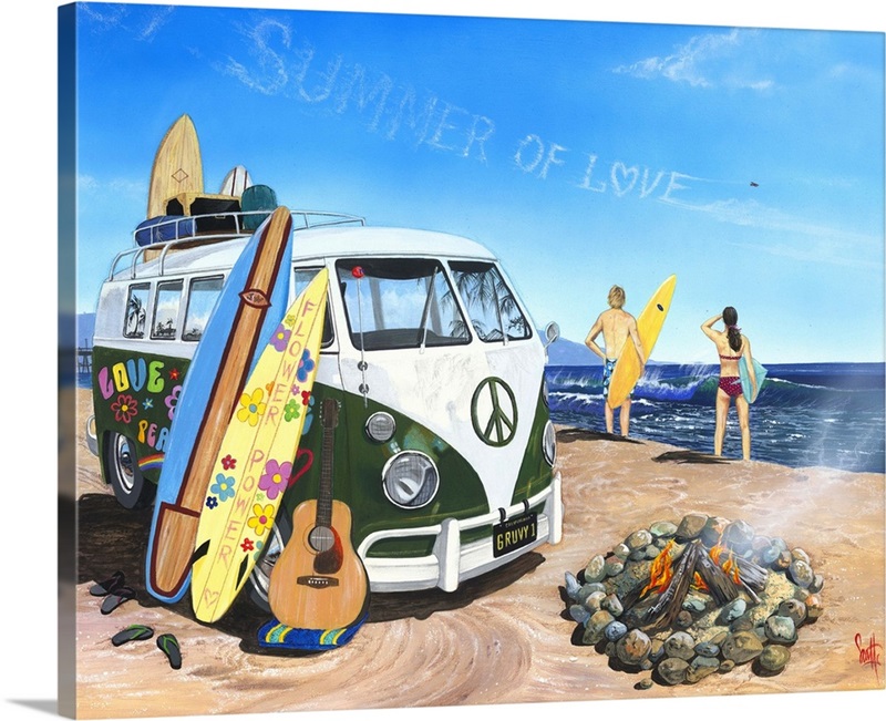 Summer Of Love Wall Art, Canvas Prints, Framed Prints, Wall Peels