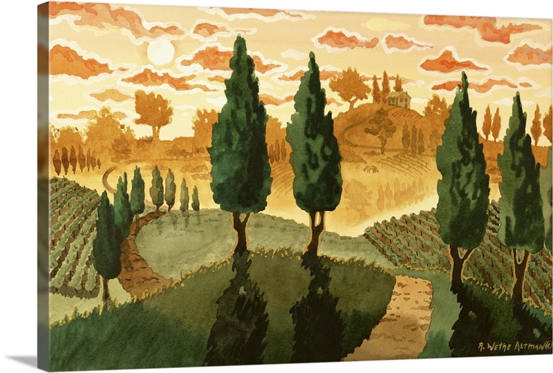 Tuscan Sunset Great Big Canvas