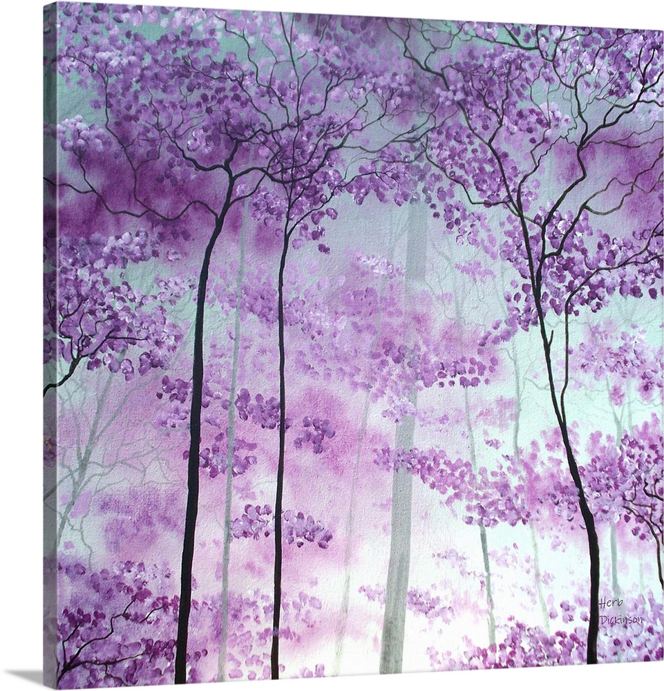 Representing the beauty of a misty morning forest. This painting will bring a peaceful tranquility to your home decor.