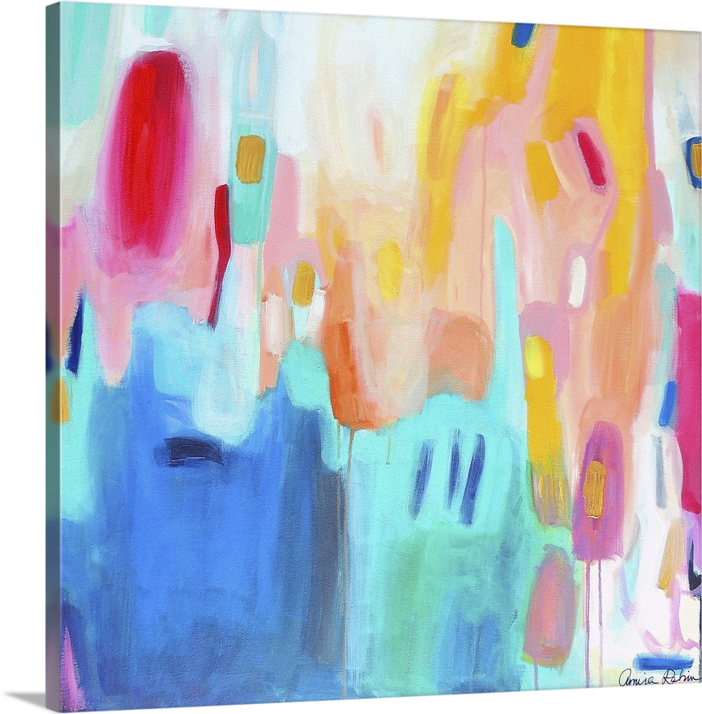 A contemporary colorful abstract painting.