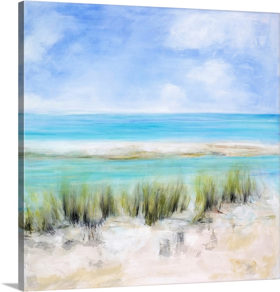 Painting of the beach on Captiva Island, an island in Lee County, Florida, located just offshore in the Gulf of Mexico.