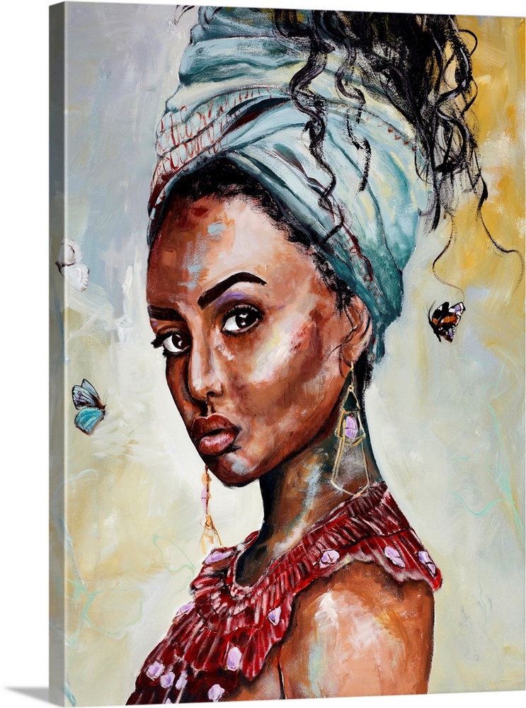 Lady With Butterflies