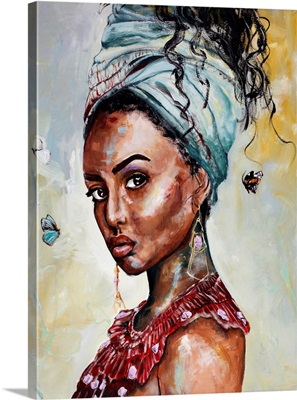 Lady With Butterflies
