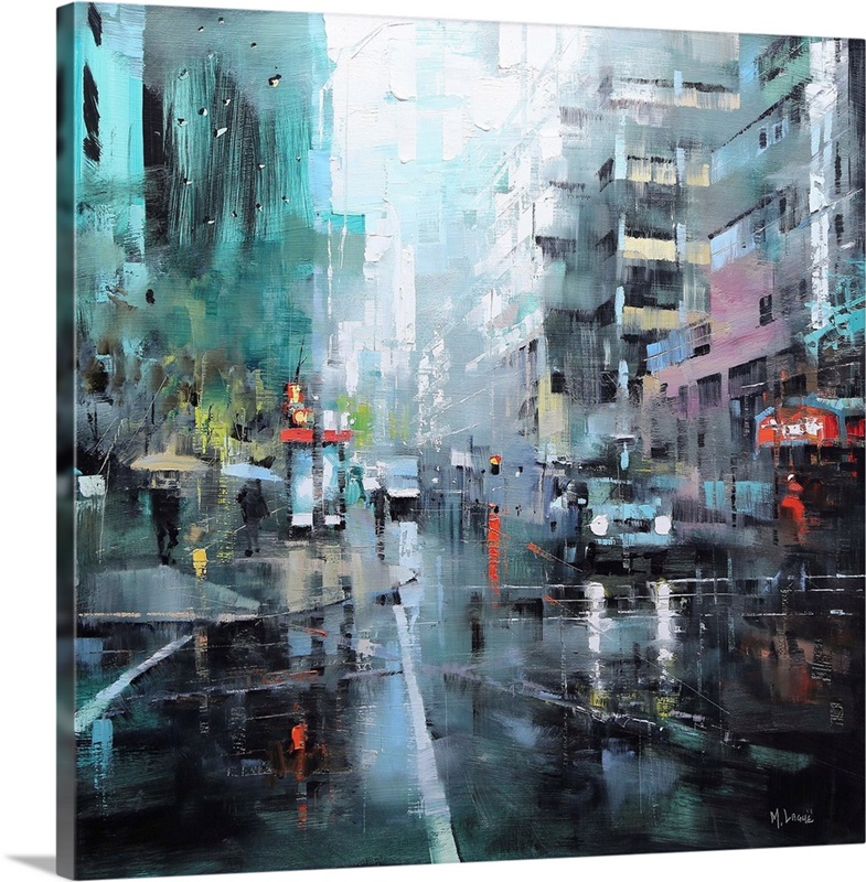 Montreal Turquoise Rain | Great Big Canvas