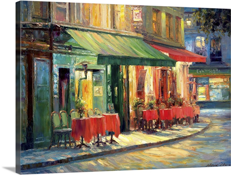 Red And Green Cafe | Great Big Canvas