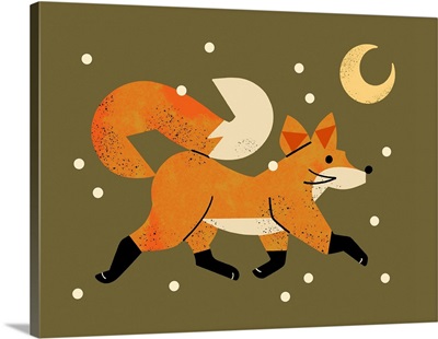 Wandering Winter Fox