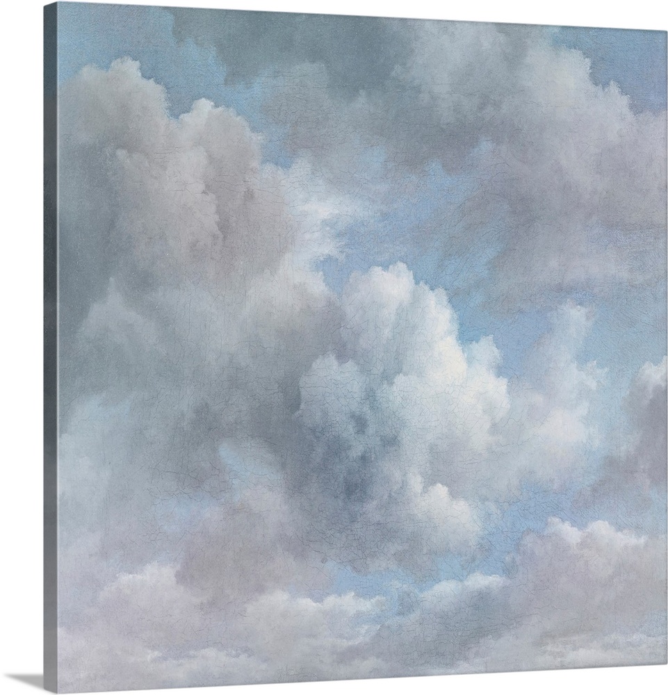 A majestic sky filled with ethereal clouds in pastel tints.
