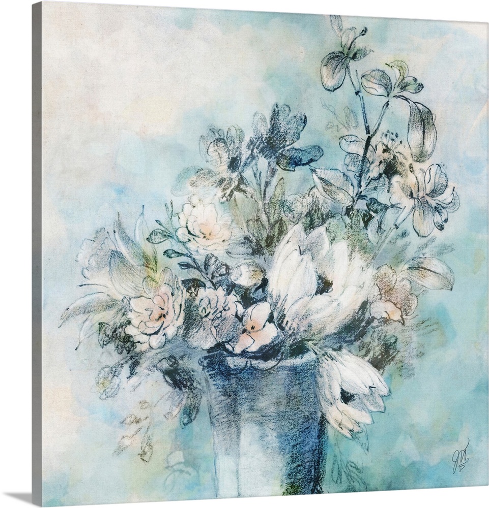 Blossom Sketches I | Canvas Wall Art Print | Great Big Canvas | 16x16