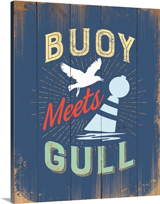 Buoy Meets Gull In Blue
