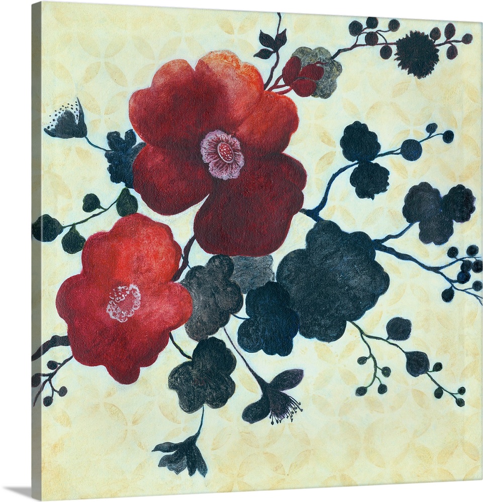 Fine art painting of Japanese blossoms by Elle Summers.
