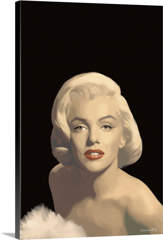 Classic portrait of actress Marilyn Monroe.