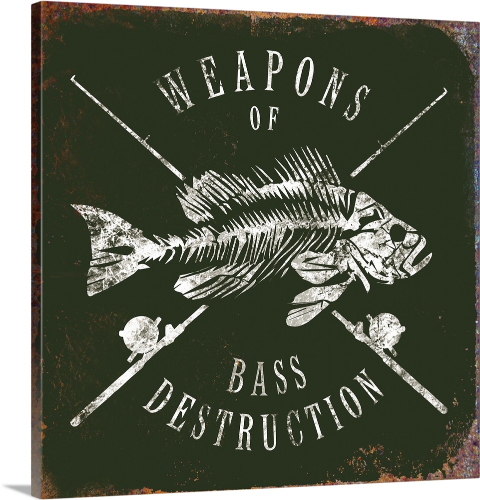 Digital art painting of a poster titled Weapons of Bass by JJ Brando.