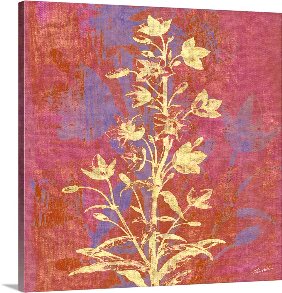 A contemporary botanical study in vibrant colors.