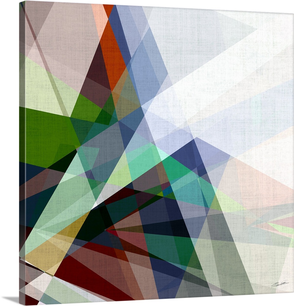 A collage of intersecting angles of rich contemporary color.