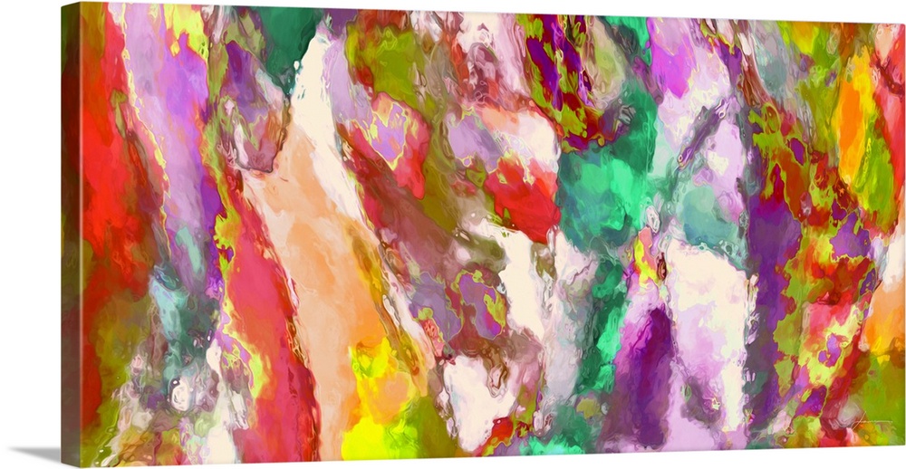 A festival of colorful strokes and splashes. Bright and joyous.