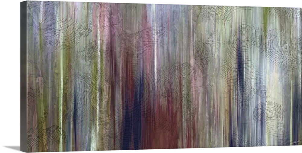 An abstract view of a Northwest forest.