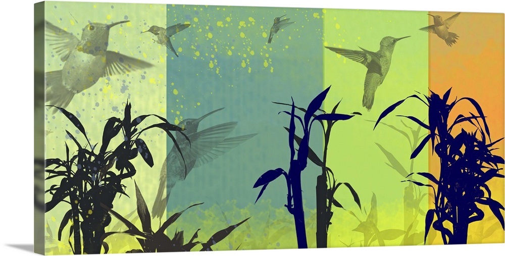 Bamboo and Birds Wall Art, Canvas Prints, Framed Prints, Wall Peels