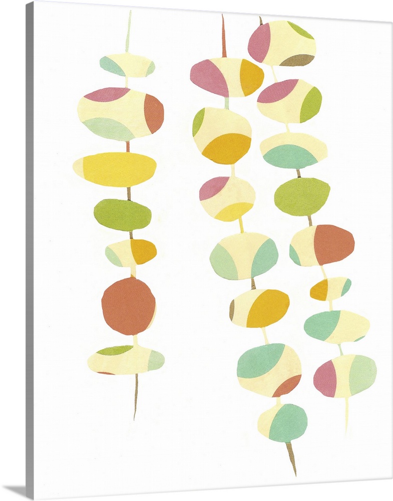 This art print and poster is a a mixed media offering made from scrapbook paper and transformed into falling leaves. Retro...