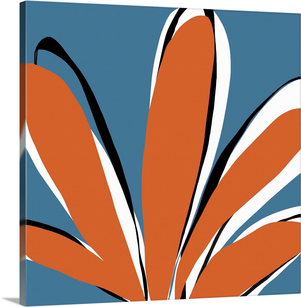 A graphically fun teal and Orange flower designed for residential and commercial spaces. The set comes in seven different ...