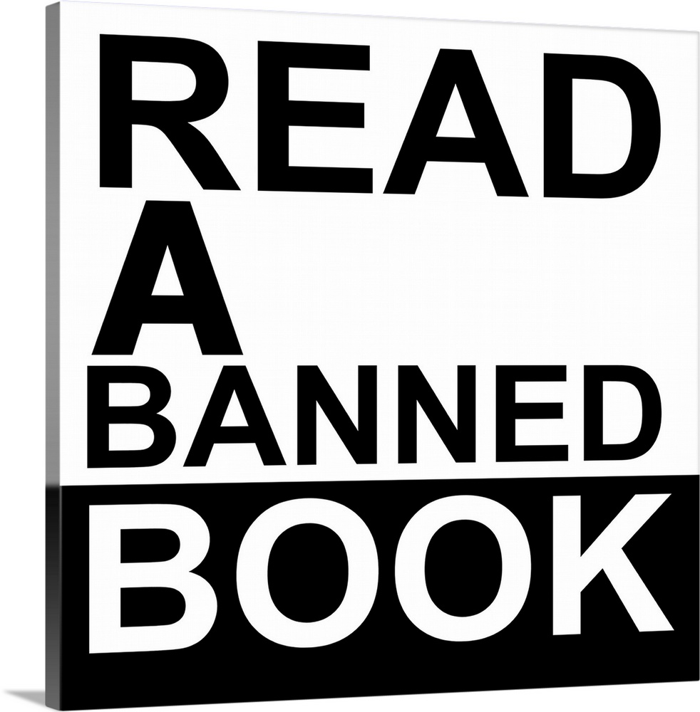 This art and poster says it all. Reading a banned book is just the right thing to do. Perfect poster fro a library, classr...