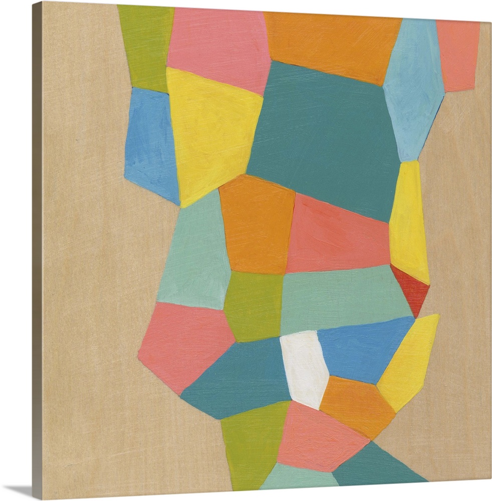 An acrylic on wood panel with geometric shapes. be sure to see all three in the series. Good for family room, office, kitc...
