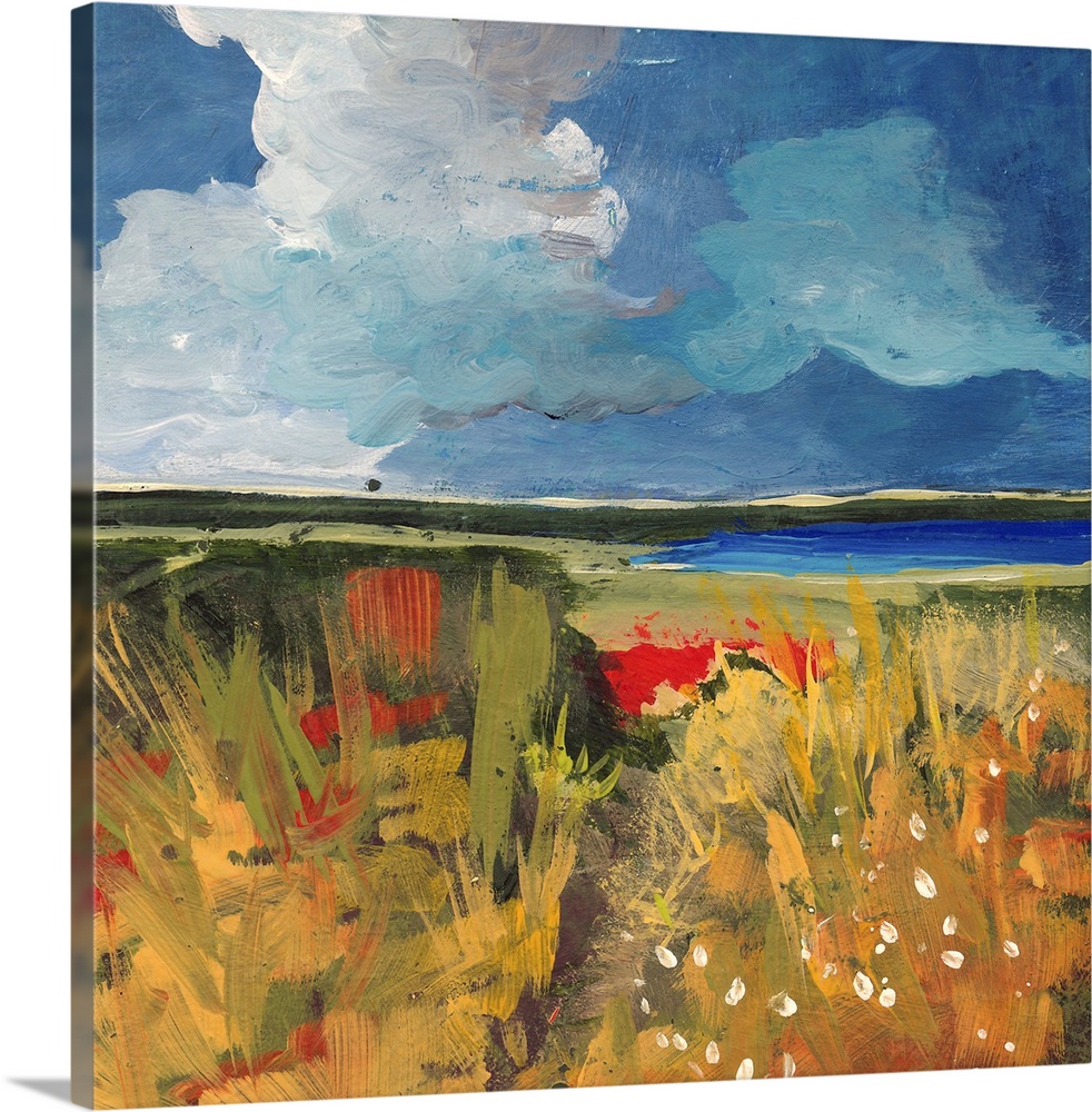 This is my first painting of 2013. It reminds me of the sloughs on the Delta going towards Sonoma. It's acrylic on wood pa...