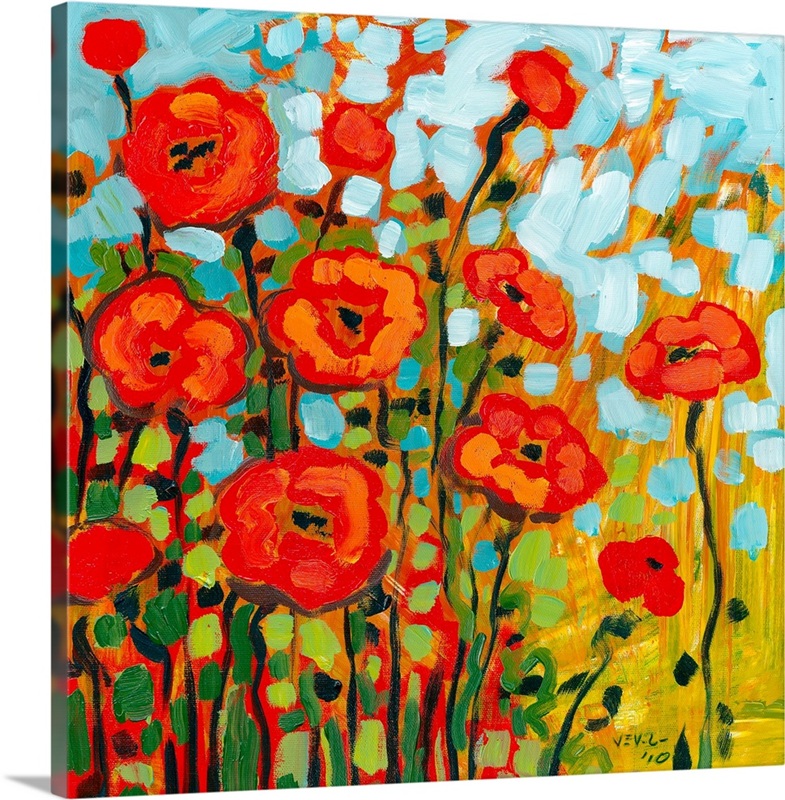 Red Poppy Field | Great Big Canvas