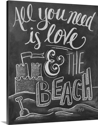 All You Need Is Love And The Beach Handlettering