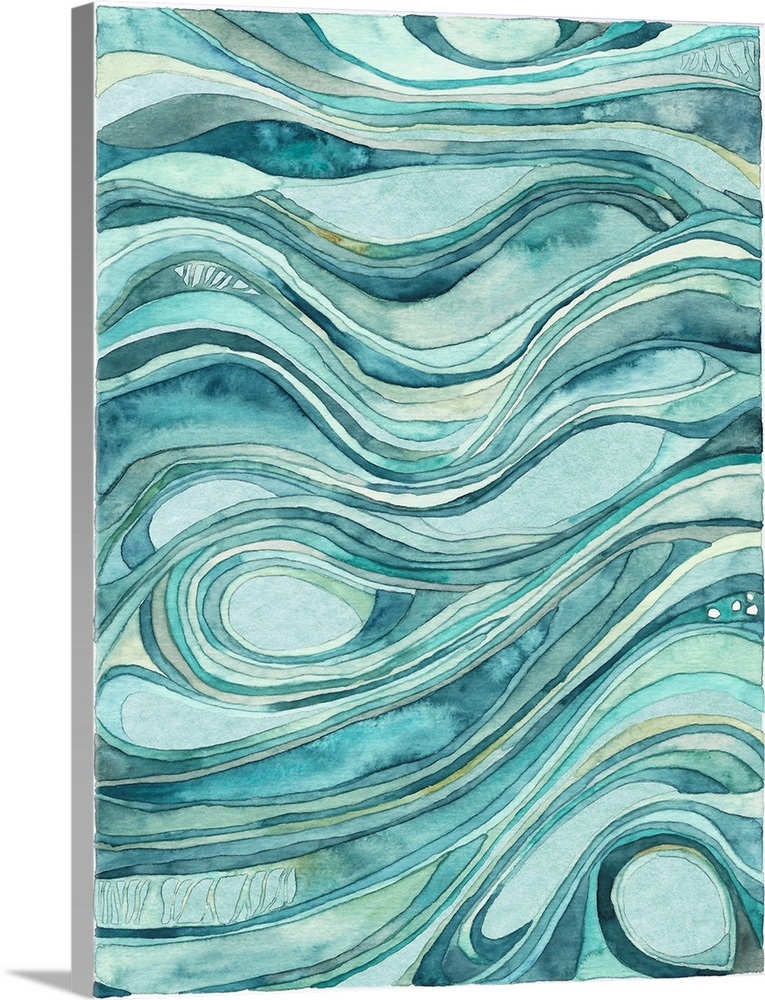 Aqua waves Wall Art, Canvas Prints, Framed Prints, Wall Peels | Great ...
