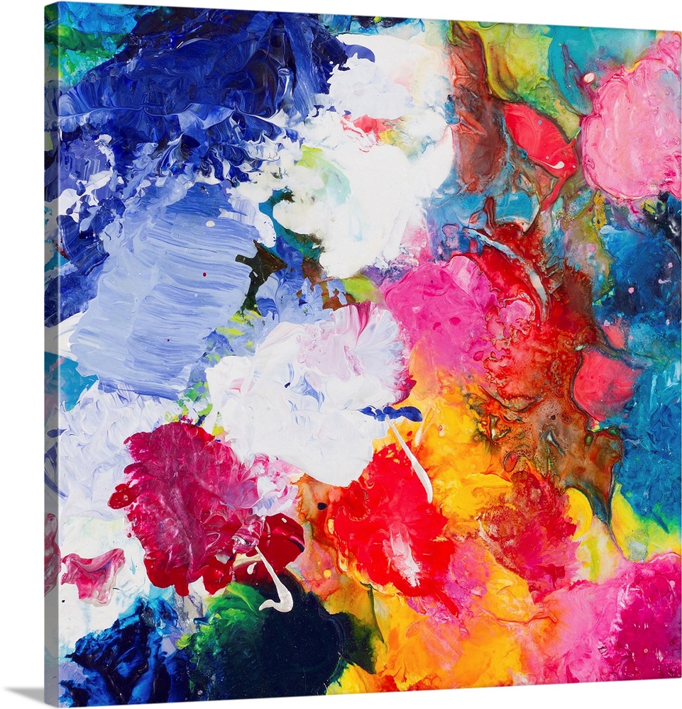 Beautiful Accidents Green Flower Mix Wall Art, Canvas Prints, Framed