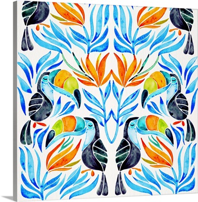 Blue Toucans Pattern