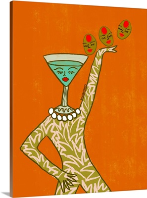 Cocktail Babe With Olives