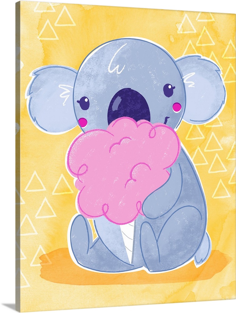 Cute Cotton Candy Koala Yellow