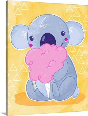 Cute Cotton Candy Koala Yellow
