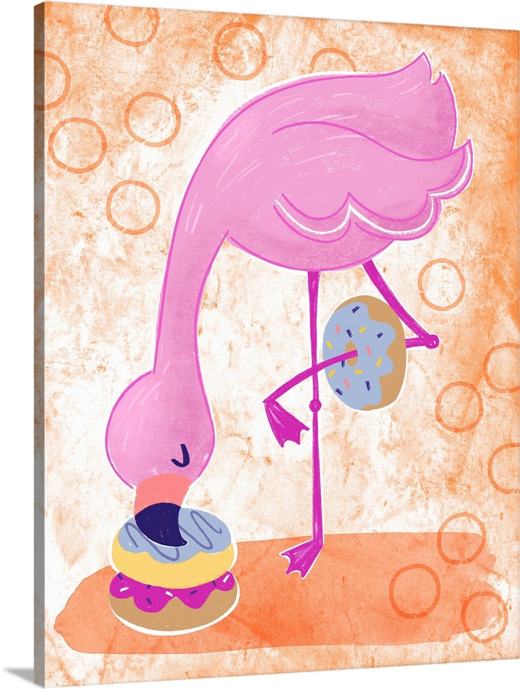 Cute Donut Flamingo Orange