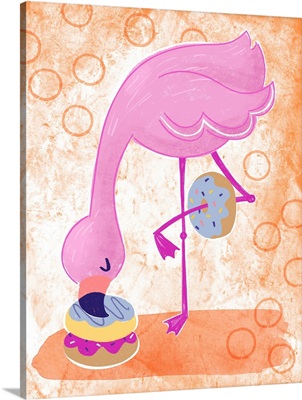 Cute Donut Flamingo Orange