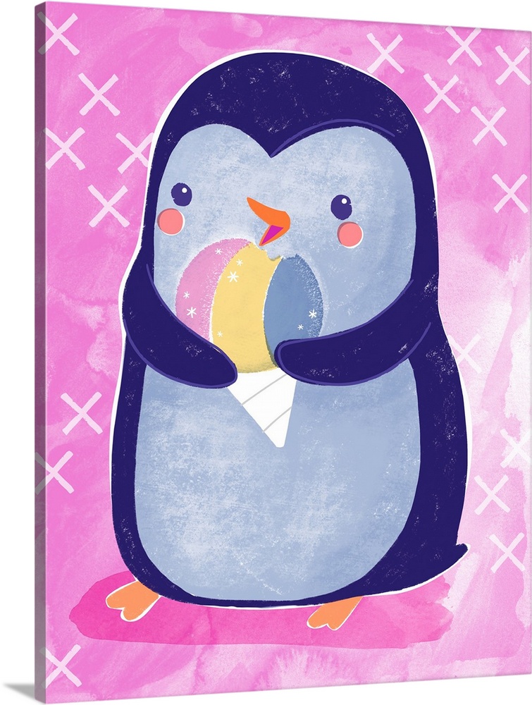 Cute Snow Cone Penguin Pink