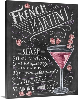 French Martini Handlettering