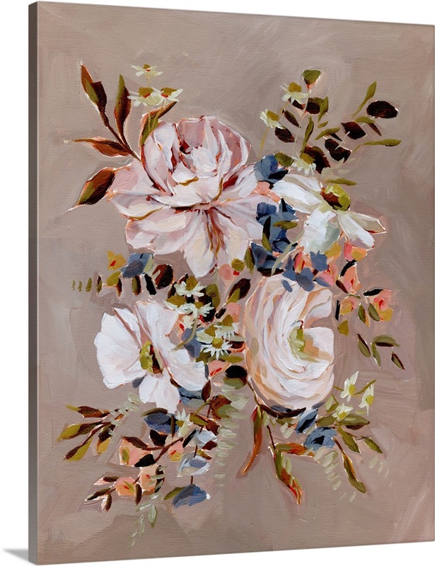 Grey Floral Great Big Canvas