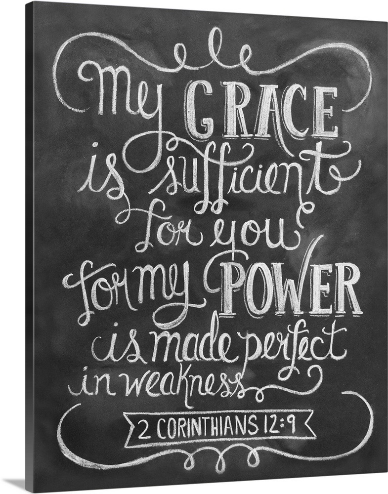 My Grace Is Sufficient Bible Verse Wall Art, Canvas Prints, Framed Prints, Wall Peels Great