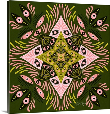 Optical Mandala - Sage Pink
