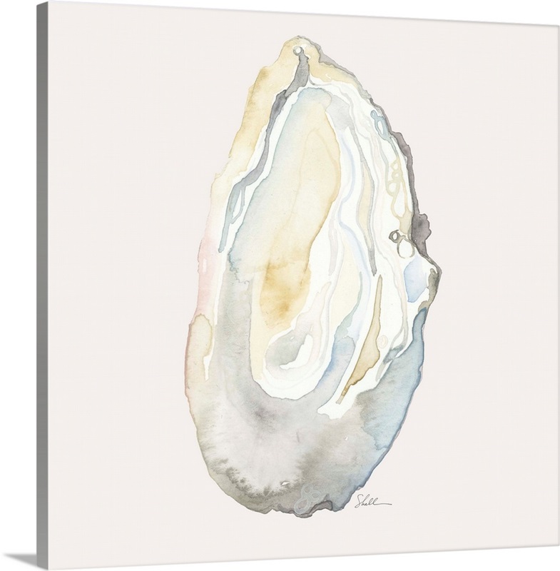 Organic Watercolor Oyster I Wall Art, Canvas Prints, Framed Prints