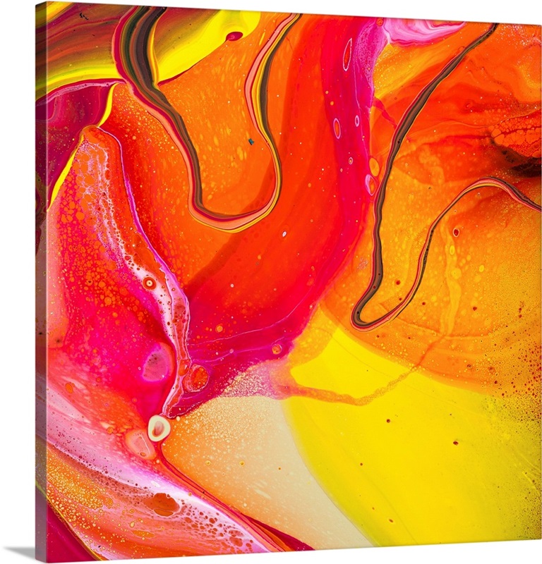 Pink And Orange Abstract 33 Wall Art, Canvas Prints, Framed Prints