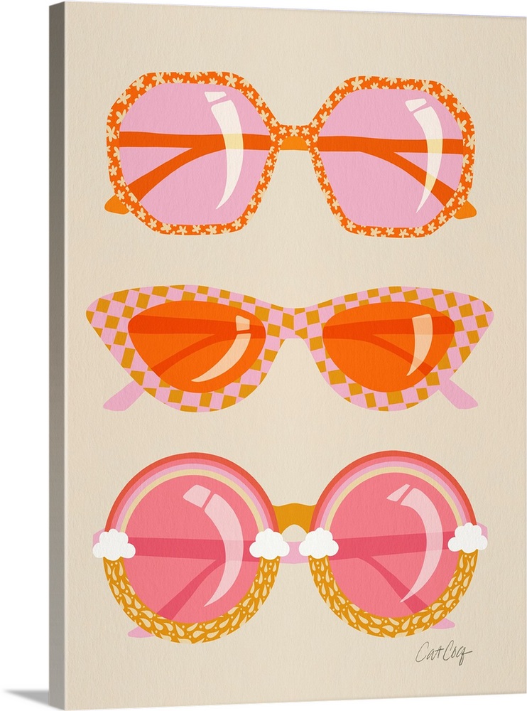 Retro Sunglasses Peach