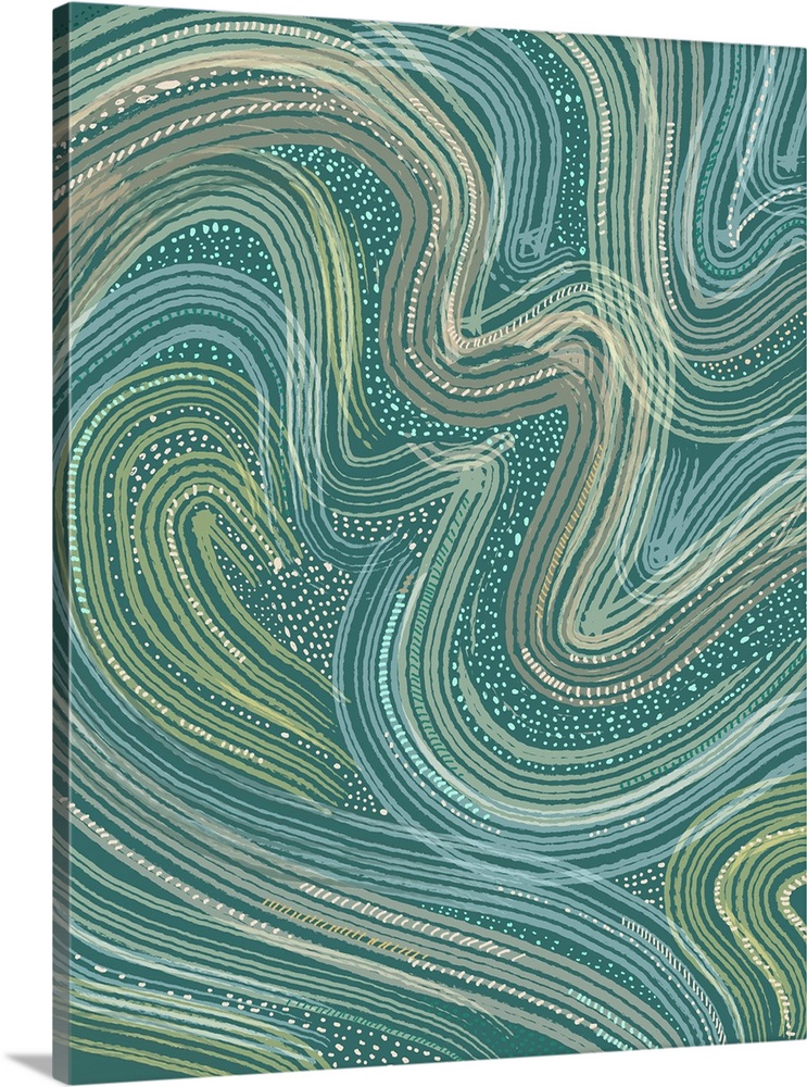 Wavy Etch 2 Deep Teal