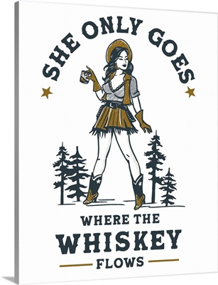 Whiskey Flows Cowgirl