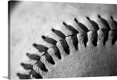Detail shot of a baseball