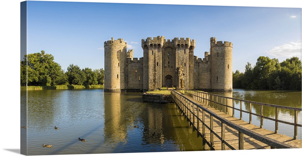 14th century Bodiam Castle, East Sussex, England, UK